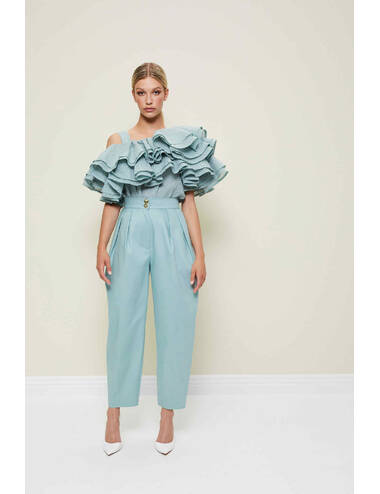 AW22WO LOOK 13 MINT BLOUSE