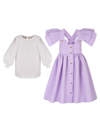 AW22 PETITE LOOK 03 VIOLET SET OF DRESS AND BLOUSE #2