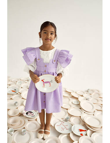 AW22 PETITE LOOK 03 VIOLET SET OF DRESS AND BLOUSE #2