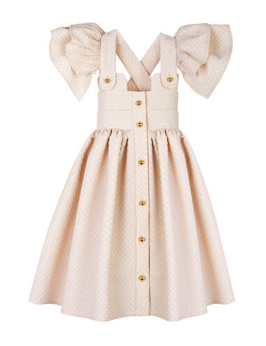 AW22 PETITE LOOK 03 CREAM SET OF DRESS AND BLOUSE #3