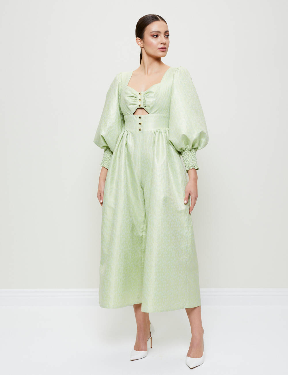 SS23WO LOOK 06 LIME JUMPSUIT