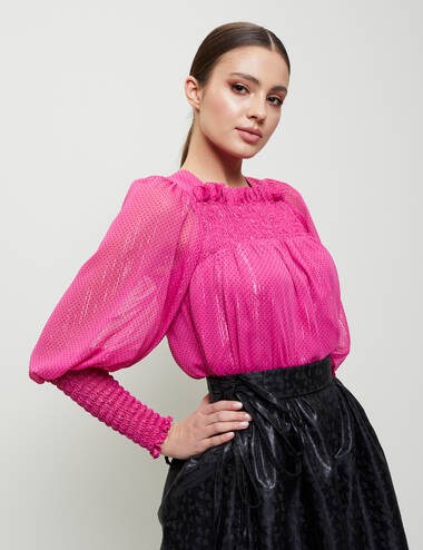 SS23WO LOOK 18 PINK BLOUSE