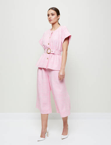 SS23WO LOOK 21 PINK SET OF BLOUSE AND SHORTS #4