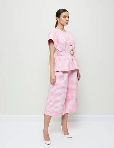 SS23WO LOOK 21 PINK SET OF BLOUSE AND SHORTS #5
