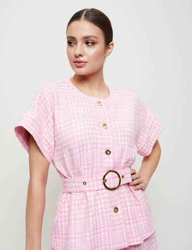 SS23WO LOOK 21 PINK SET OF BLOUSE AND SHORTS #2
