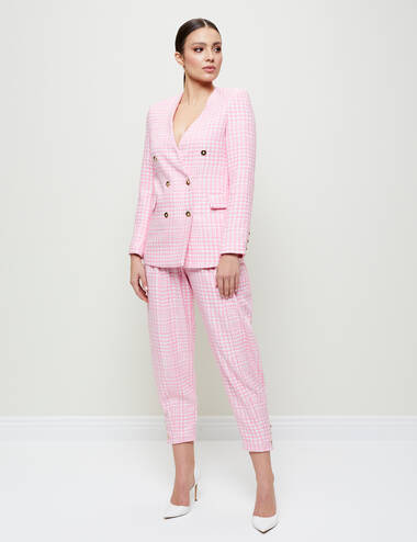 SS23WO LOOK 30 PINK SET OF JACKET AND PANTS #1