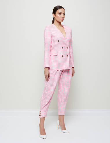 SS23WO LOOK 30 PINK SET OF JACKET AND PANTS #5