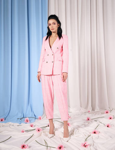 SS23WO LOOK 30 PINK SET OF JACKET AND PANTS #4