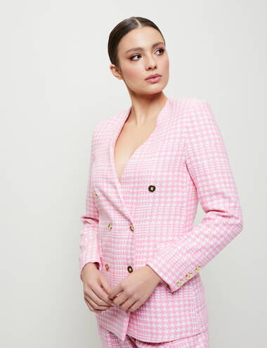 SS23WO LOOK 30 PINK SET OF JACKET AND PANTS