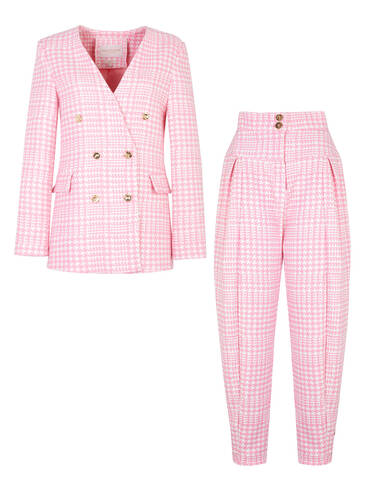 SS23WO LOOK 30 PINK SET OF JACKET AND PANTS #8