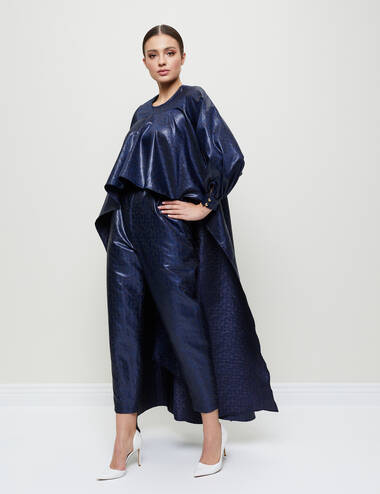 SS23WO LOOK 50 NAVY BLUE SET OF BLOUSE AND PANTS #1