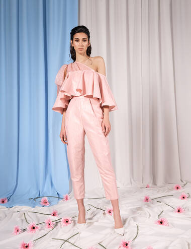 SS23WO LOOK 52 PINK JUMPSUIT #4