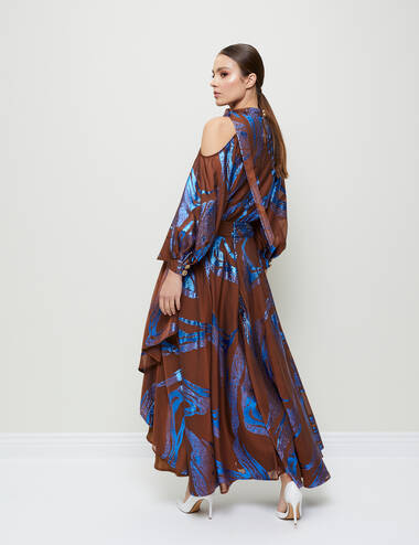 SS23RD LOOK 26 BROWN-BLUE DRESS #6