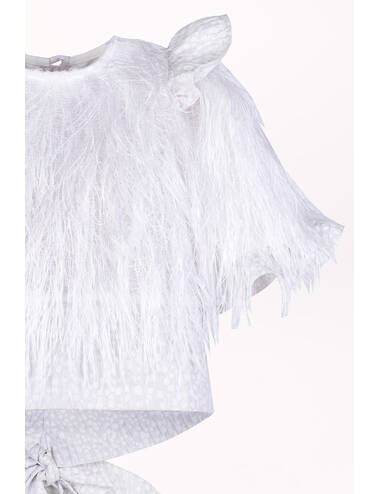 AW23PE LOOK 09 WHITE-SILVER BLOUSE