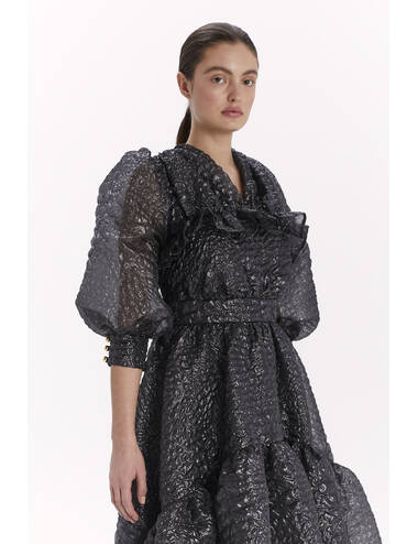 AW23WO LOOK 11 GRAPHITE DRESS