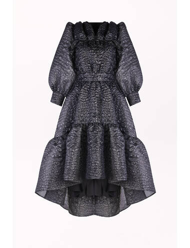 AW23WO LOOK 11 GRAPHITE DRESS #7