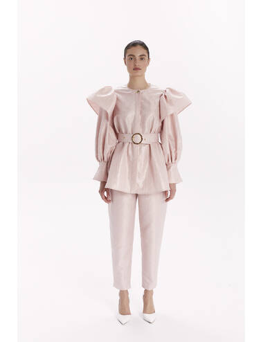 AW23WO LOOK 12 PINK BLOUSE