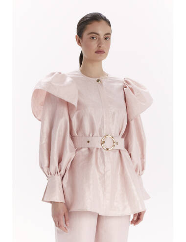 AW23WO LOOK 12 PINK BLOUSE