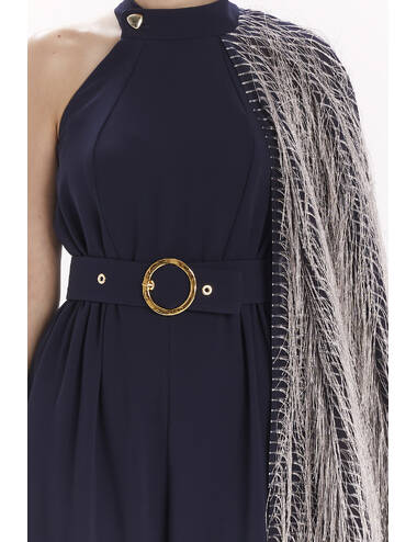 AW23WO LOOK 22 NAVY BLUE JUMPSUIT #6