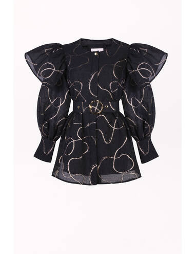 AW23WO LOOK 23.1 BLACK BLOUSE #7