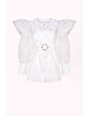 AW23WO LOOK 23.2 CREAM-GOLD BLOUSE #6