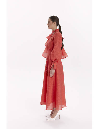 AW23WO LOOK 26 RED DRESS #3