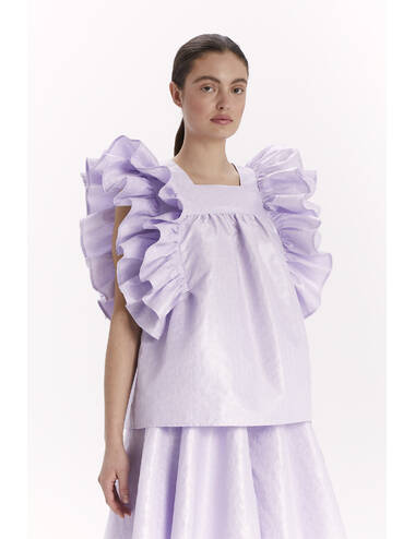 AW23WO LOOK 27 LILAC BLOUSE