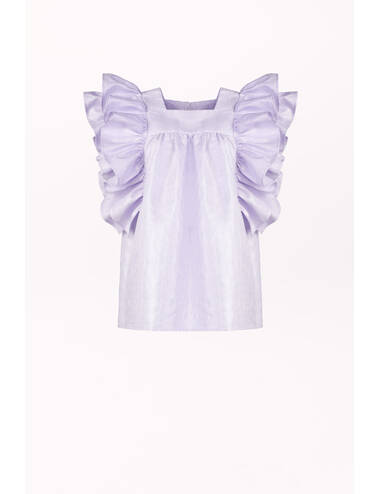 AW23WO LOOK 27 LILAC BLOUSE #6