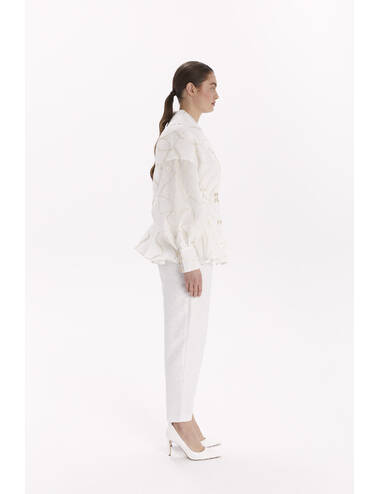AW23WO LOOK 43.1 CREAM-GOLD BLOUSE #3