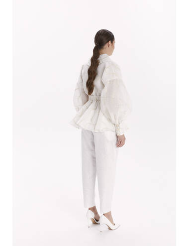 AW23WO LOOK 43.1 CREAM-GOLD BLOUSE #4
