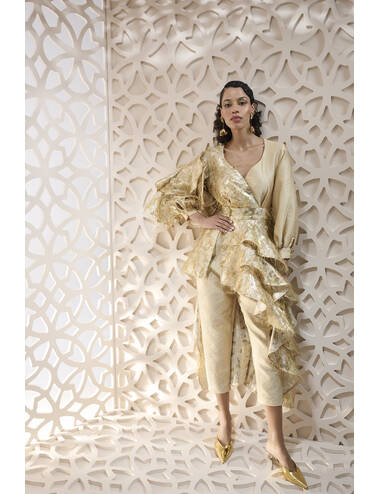 SS24RD LOOK 19.1 GOLD JUMPSUIT