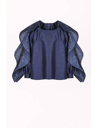 SS24RD LOOK 21 NAVY BLUE BLOUSE #7