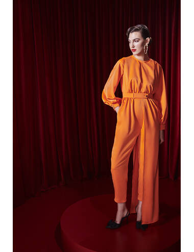 AW24WO LOOK 39.1 ORANGE JUMPSUIT